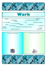 English worksheet: Work