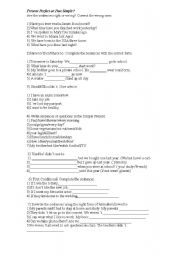 English Worksheet: Activity Elementary Level