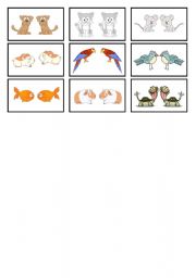 English worksheet: Animal cards (Pets) - 