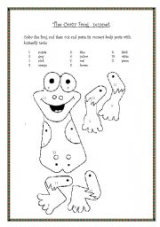 English Worksheet: The crazy frog puppet