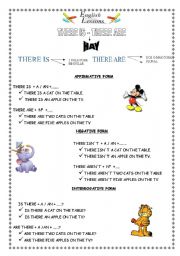 English Worksheet: there is / there are grammar