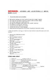 English Worksheet: Revision: Adverbs or adjectives // many- much- a lot