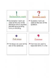 English worksheet: puntuation marks