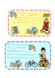 English Worksheet: birthday