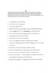 English Worksheet: Parts of Speech-Movie Mad Libs activity