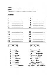 English worksheet: test