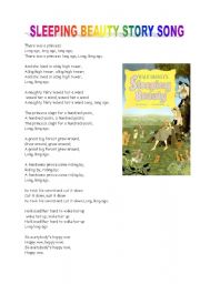English Worksheet: SLEEPING BEAUTY STORY SONG for drama classes