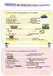 comparative and superlative form of the adjectives