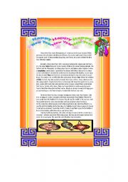 English Worksheet: Reading: Chinese New Year