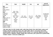 English Worksheet: appearance vocabulary