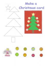 English Worksheet: Make a Christmas Card