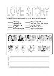 English Worksheet: A LOVE STORY