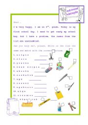 English Worksheet: READY FOR SCHOOL