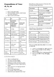 Prepositions of Time