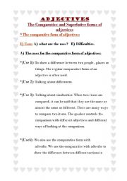 English worksheet: Superlative and Comparative adjectives