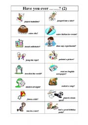 English Worksheet: Have you ever..?