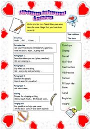 English Worksheet: WRITING INFORMAL LETTERS