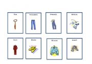 English Worksheet: Clothing- Bingo (Part 2)