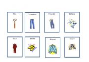 English worksheet: Clothing- Bingo (Part 2)