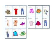 English worksheet: Clothing - Bingo (Part 4)