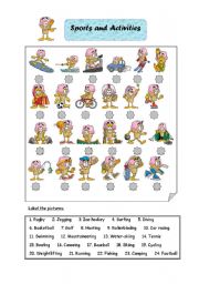 English Worksheet: Sports and Activities