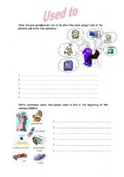 English Worksheet: Used to