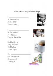 English Worksheet: present continuos song