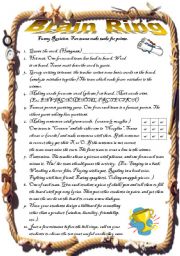 English Worksheet: BRAIN RING (FUNNY REVISION)