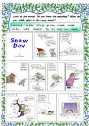 English Worksheet: SNOW DAY.