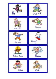 English Worksheet: Memory game