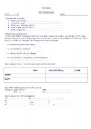 English worksheet: test / worksheet