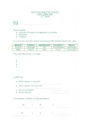 English worksheet: test / worksheet