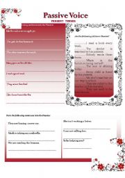 English Worksheet: PASSIVE   VOICE