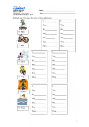 English Worksheet: Simple present conjugation practice