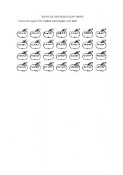 English Worksheet: Regular and Irregular Verbs