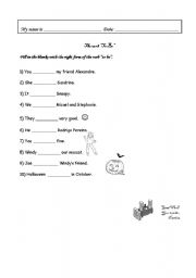 English worksheet: To be - exercises