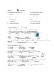 English Worksheet: Conditional sentences Type 0, I and II