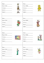 English Worksheet: when were you born?
