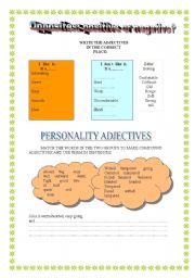 adjectives, positive-negative about personalities
