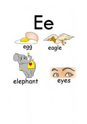 English worksheet: E Words