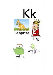 English worksheet: K words