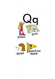 English worksheet: Q words