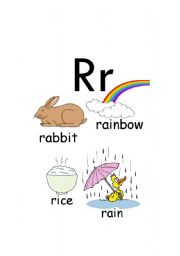 English worksheet: R words