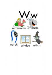 English worksheet: W words