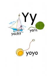 English Worksheet: Y words