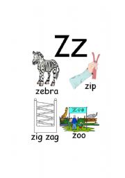 English worksheet: Z words