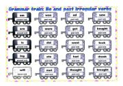 English Worksheet: Grammar train part4 past irregular