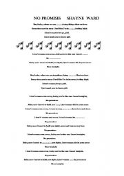 English Worksheet: shayne Ward No Promises
