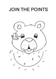 English worksheet: join the points bear