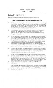 English Worksheet: General English Quiz